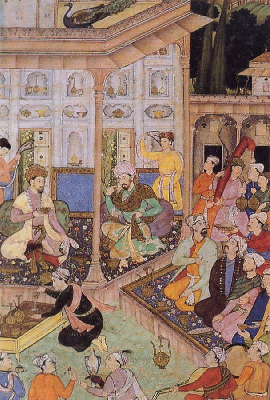 unknow artist Babur,prince of Kabul,visits his cousin prince Badi uz Zaman of Herat in 1506 China oil painting art
